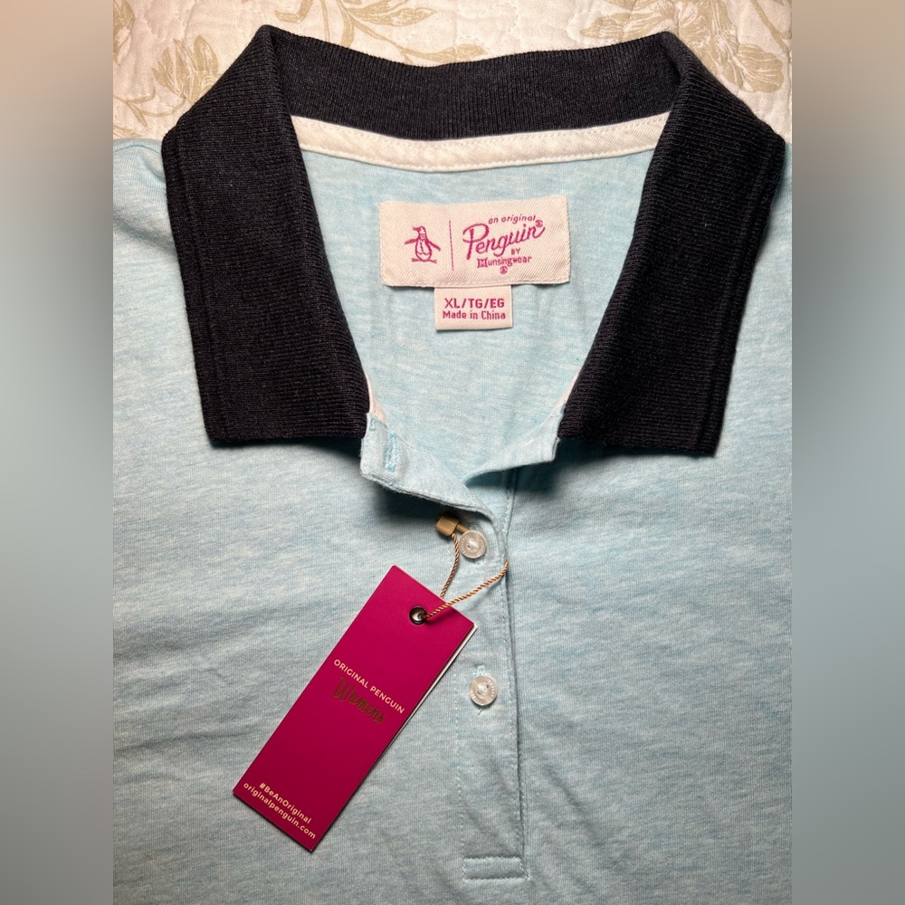 NWT Original Penguin Short Sleeve Polo Dress XL Athleisure Golf Tennis Casual - Picture 2 of 12